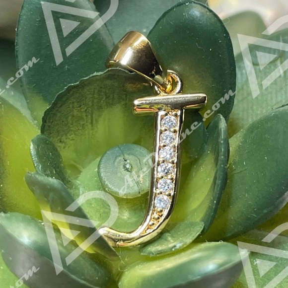J Initial Pendant (gold plated) - Picture 2 of 5